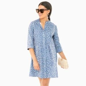 TUCKERNUCK Blue antelope Royal Shirt Dress LIKE NEW  Size Small